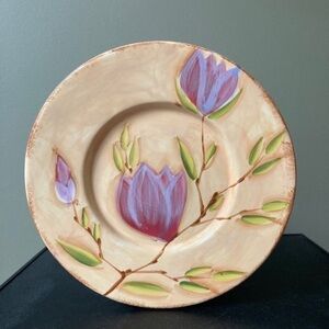 Yankee Candle | Floral Tulip Hand-Painted Ceramic Saucer Dish